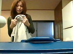 Late night video of naughty Japanese MILF Karen Hayashi giving head