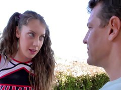 Cheerleader Elena Koshka Gets Cross Eyed From Too Much Dick