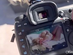 A Look Behind The Scenes With Our Cherry Of The Month Milf While She Her Big Boobs With Savannah Bond
