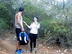 HD POV video Diana giving her boyfriend a nice blowjob outdoors