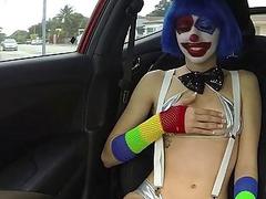 Hitchhiker teen clown Mikayla Mico boned
