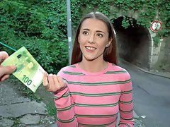 Teen Hungarian beauty receives good cash to bend her ass for the cam