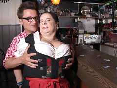 Big Breasted German Waitress Having Fun With The Beerfesten - MatureNL
